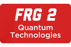 Red rectangle with 'FRG 2 Quantum Technologies' written in white