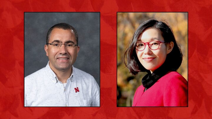 Photos of Abdelghani Laraoui (left) and Yanan 'Laura' Wang (right).
