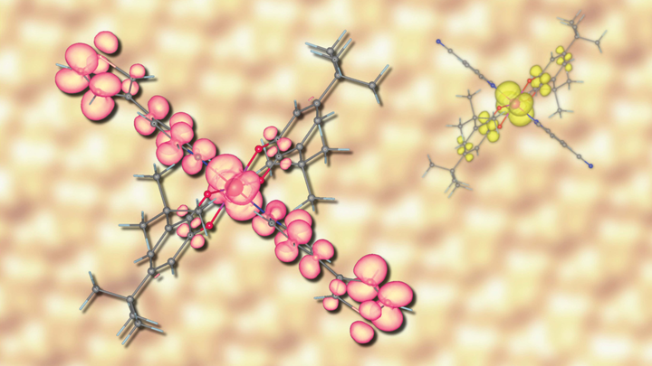 The electronic structure of cobalt valence tautomeric molecules in different environments.